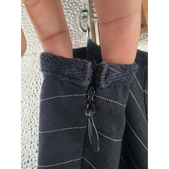 J.Jill Womens Size 18 Black Diagonal Stripe A-Line Skirt - Picture 6 of 6